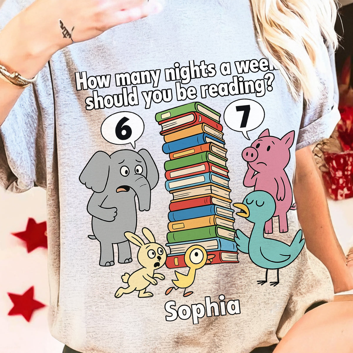 How Many Nights A Week Should You Be Reading 6-7 - Personalized Shirt - Children's Books Sweatshirt, Teacher Six Seven 67 Shirt