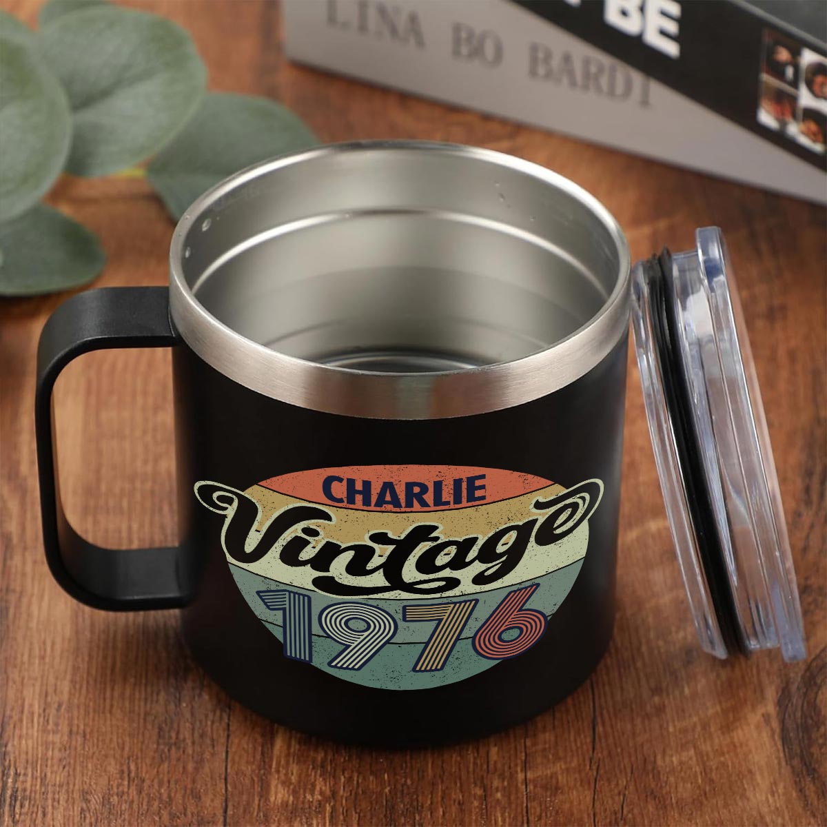 Weird Being The Same Age As Old People Vintage Style - Personalized Stainless Steel Tumbler With Handle - Funny Birthday Gift