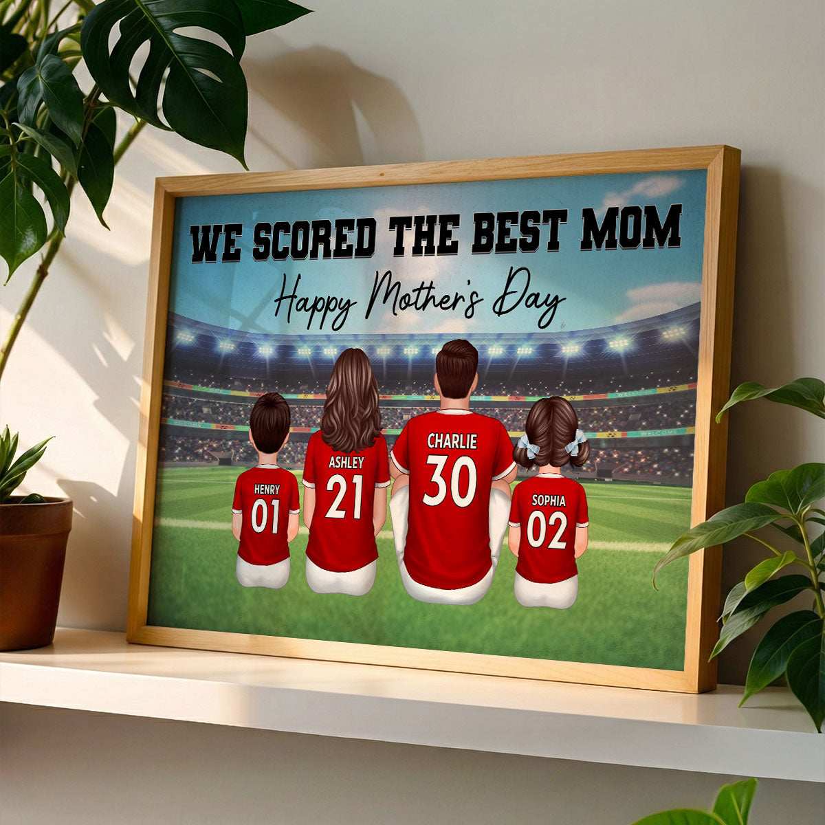 We Scored The Best Mom Family At Stadium - Personalized Poster - Mother's Day Gift For Soccer Mom