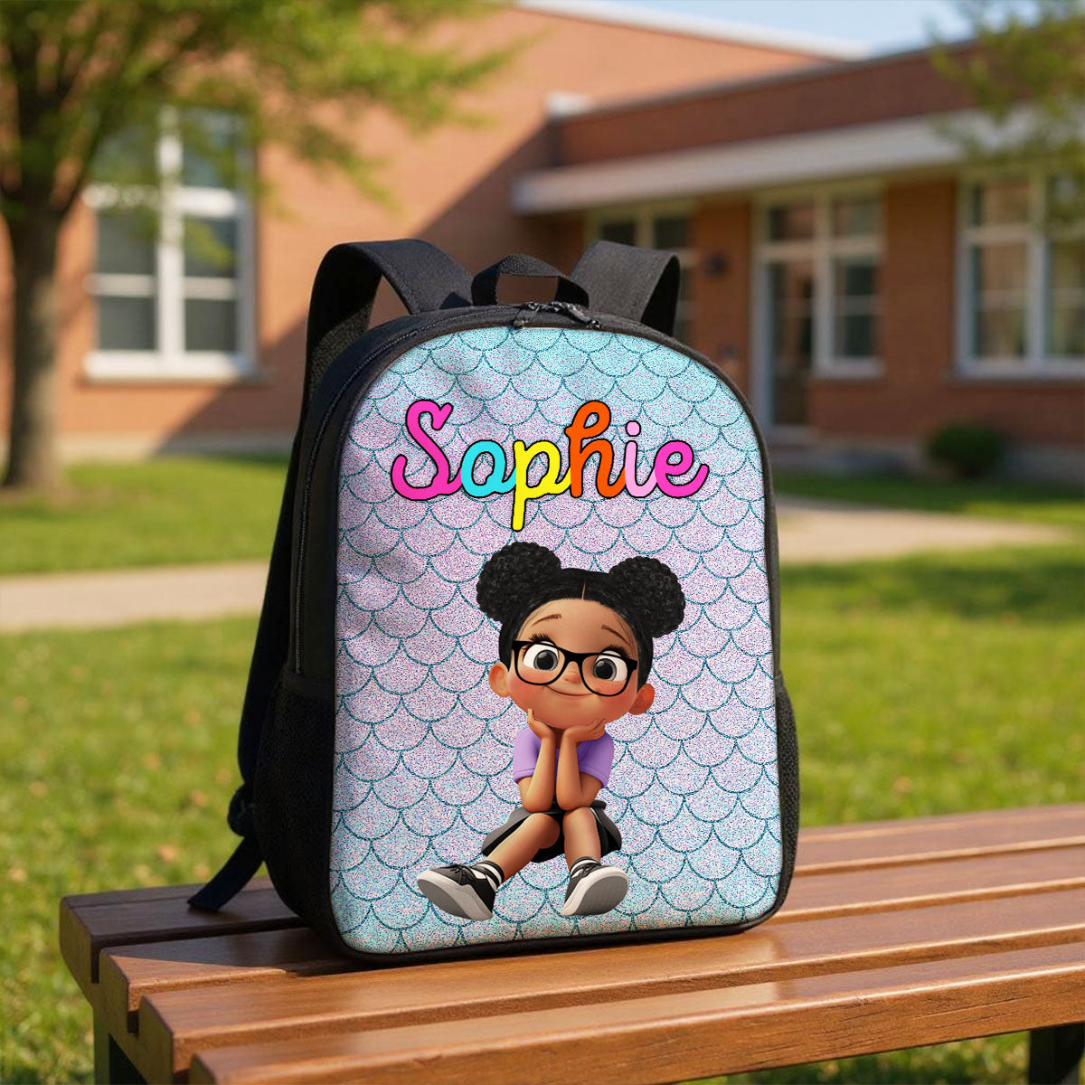 Unicorn, Mermaid, Dinosaur, Space Theme Personalized Backpack for Girls Boys, Back to School Backpack