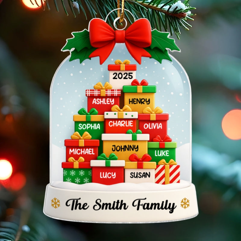Family Christmas Gifts - Personalized Acrylic Ornament - Christmas Gift for Family