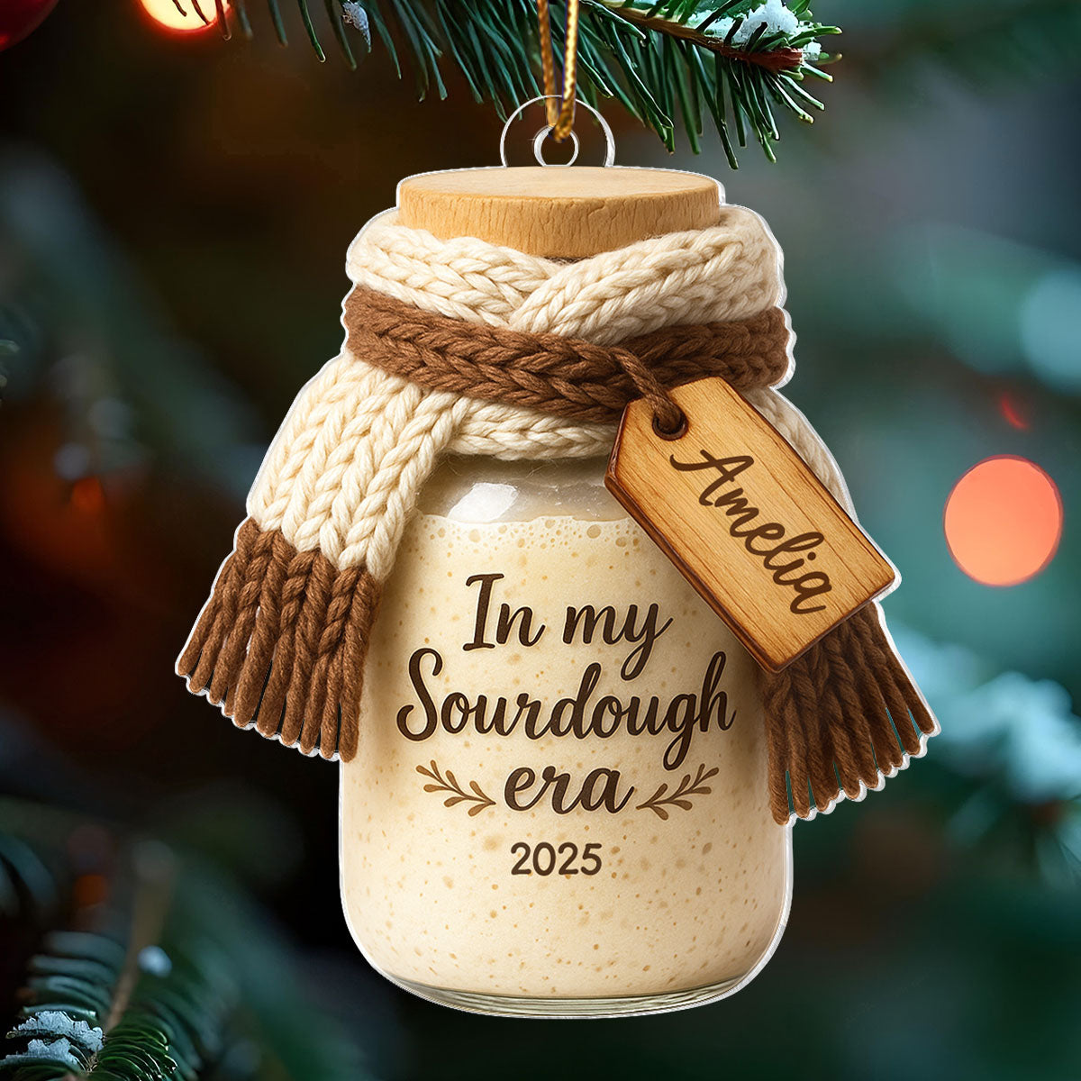 In My Sourdough Era - Personalized Acrylic Ornament - Christmas Gift for Bakers & Bread Lovers
