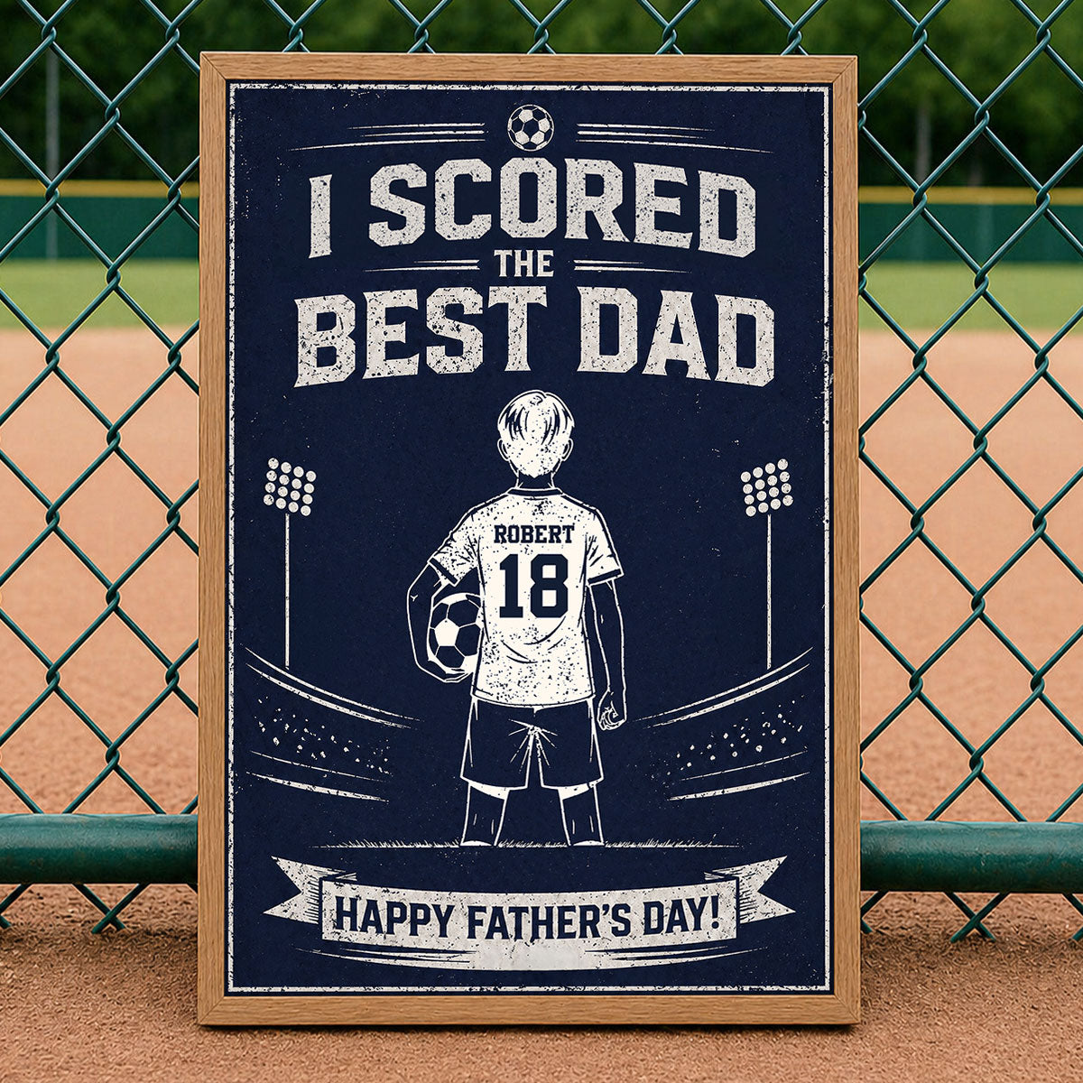 We Scored The Best Soccer Dad - Personalized Poster - Father's Day Gift for Dad, Husband