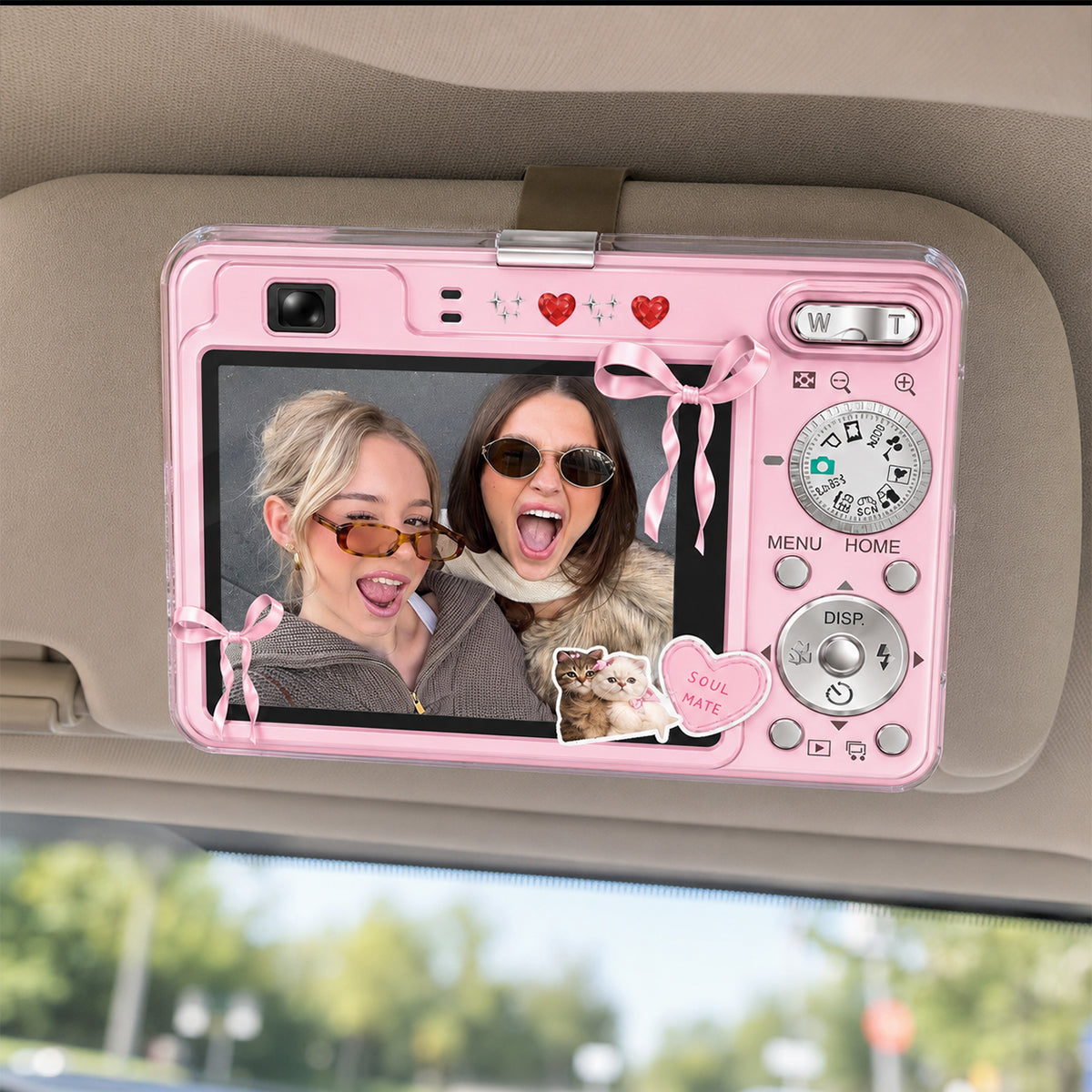 You Are My Soulmate Besties - Personalized Acrylic Car Visor - Meaningful Gift For Best Friends