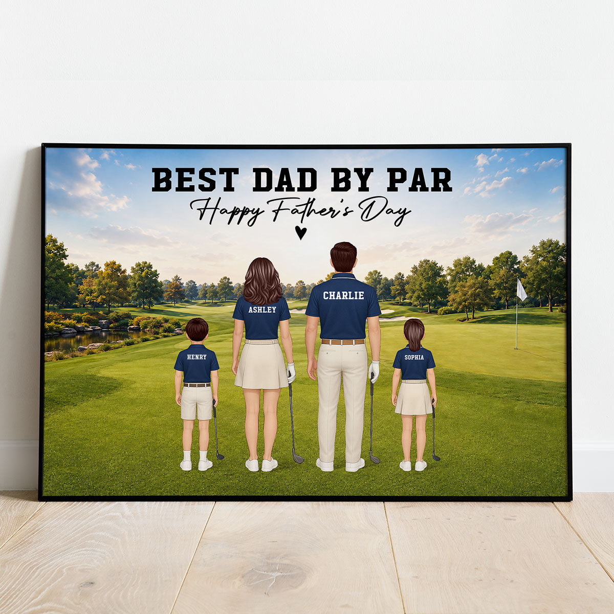 Golf Dad Legend Best Dad By Par - Personalized Poster - Father's Day Gift For Dad, Husband