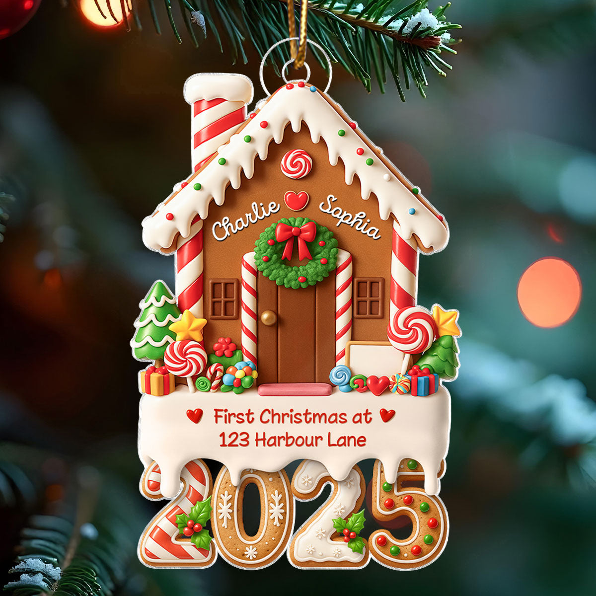 New Home 2025 - Personalized Acrylic Ornament - First Home Keepsake