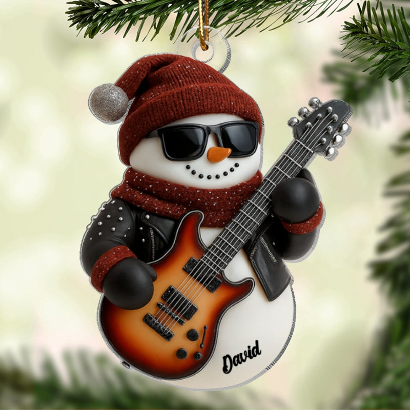 Life Sounds Better With Guitars – Personalized Acrylic Ornament – Meaningful Gift for Guitarists