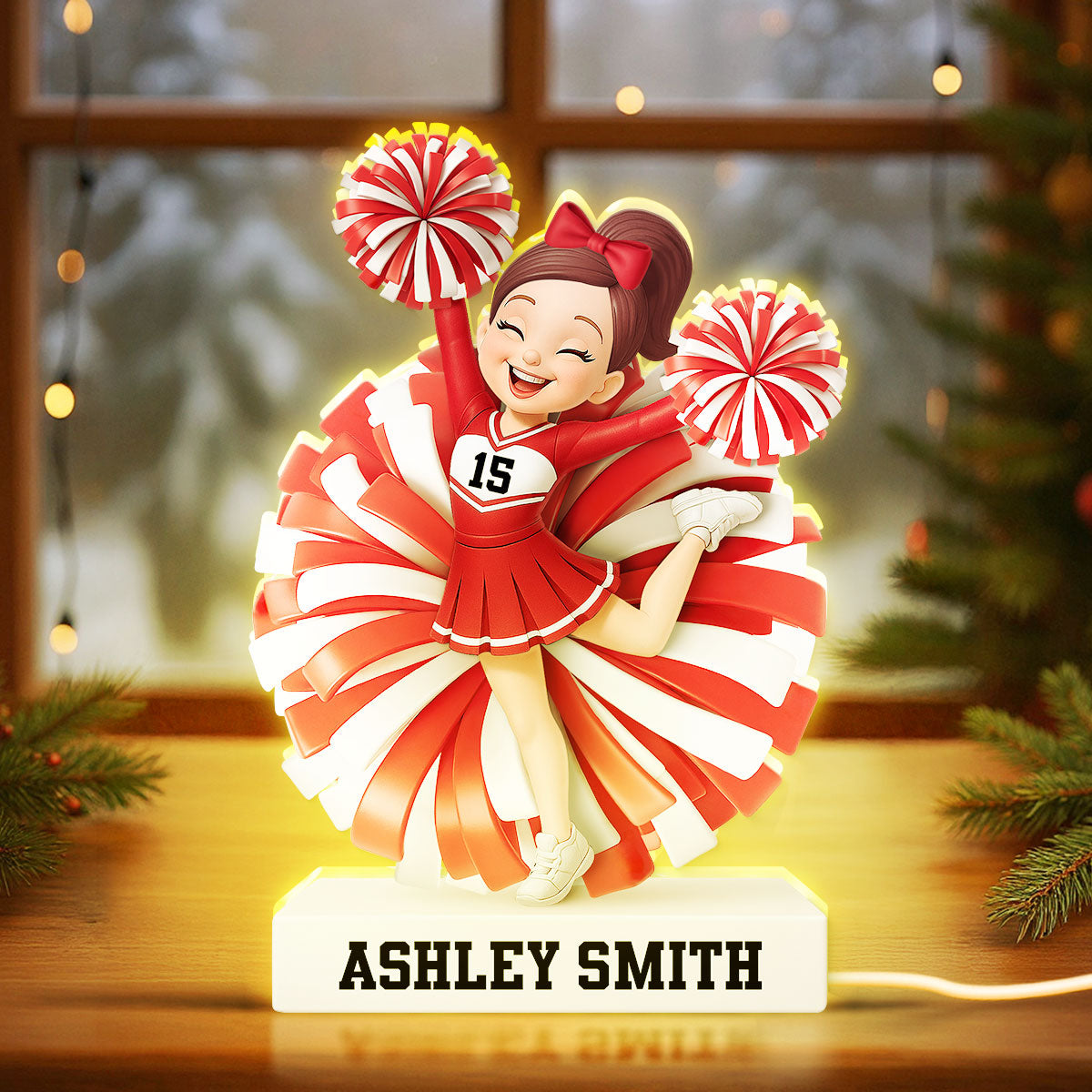 Cheerleader Girl 3D Effect - Personalized Light Box - Christmas Gift for Teen Girl Daughter