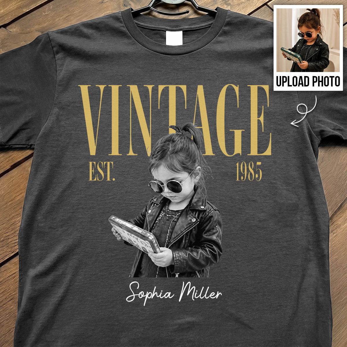 Retro Vintage Custom Photo Birthday - Personalized Shirt - Birthday Gift For Best Friends, Family Members