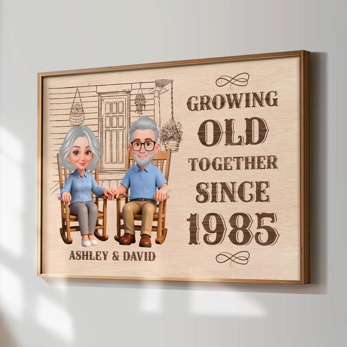 Eternal Love Couple Growing Old Together - Personalized Poster - Valentine's Day Gift For Couple