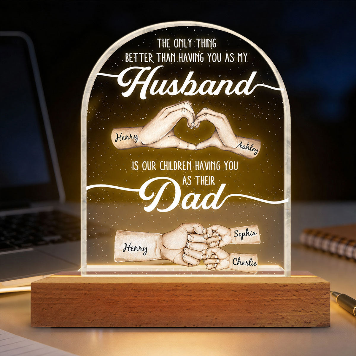 The Only Thing Better Than Having You As Husband - Personalized Acrylic Block LED Night Light - Father's Day Gift For Husband, Dad