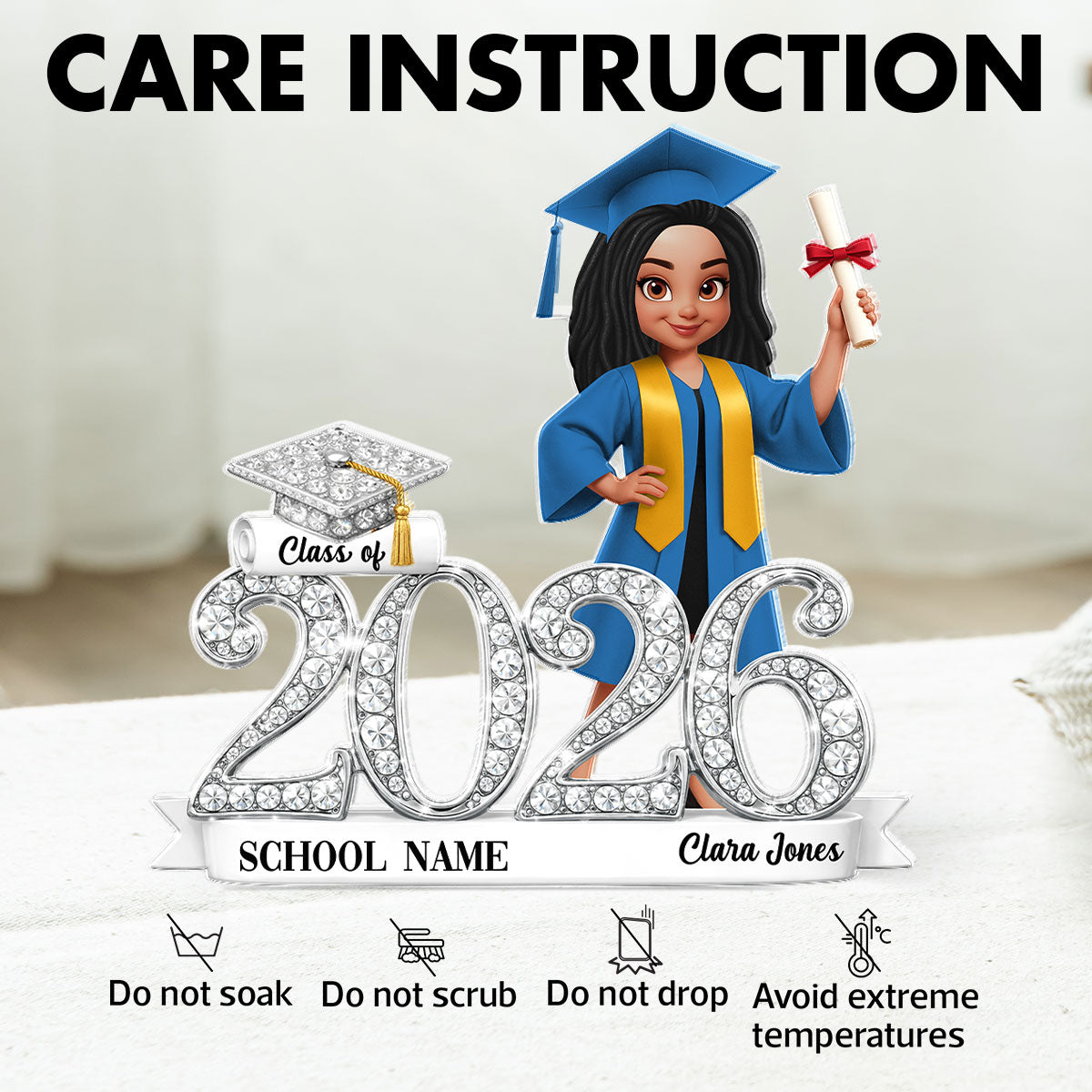 Class of 2026 Graduation Gift - Personalized Acrylic Block Plaque - Sentimental Gift for Seniors, Daughter, Son, Grandkids