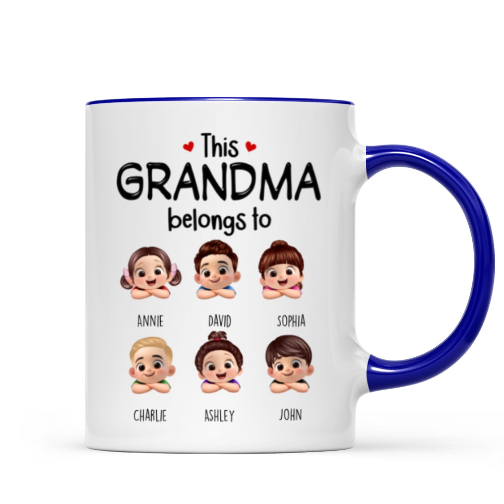 This Grandma Belongs to Cute Grandkids - Personalized Mug - Heartfelt Mother's Day Gift for Grandma