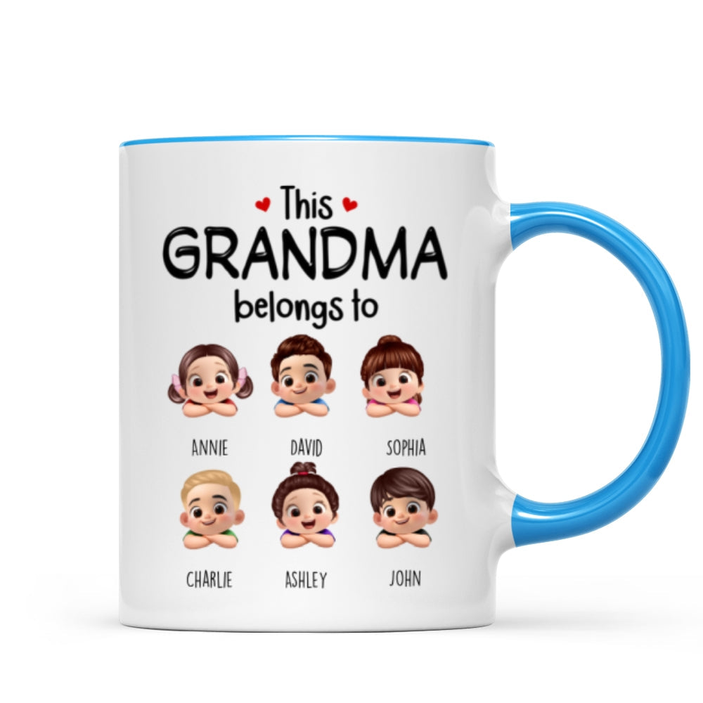This Grandma Belongs to Cute Grandkids - Personalized Mug - Heartfelt Mother's Day Gift for Grandma