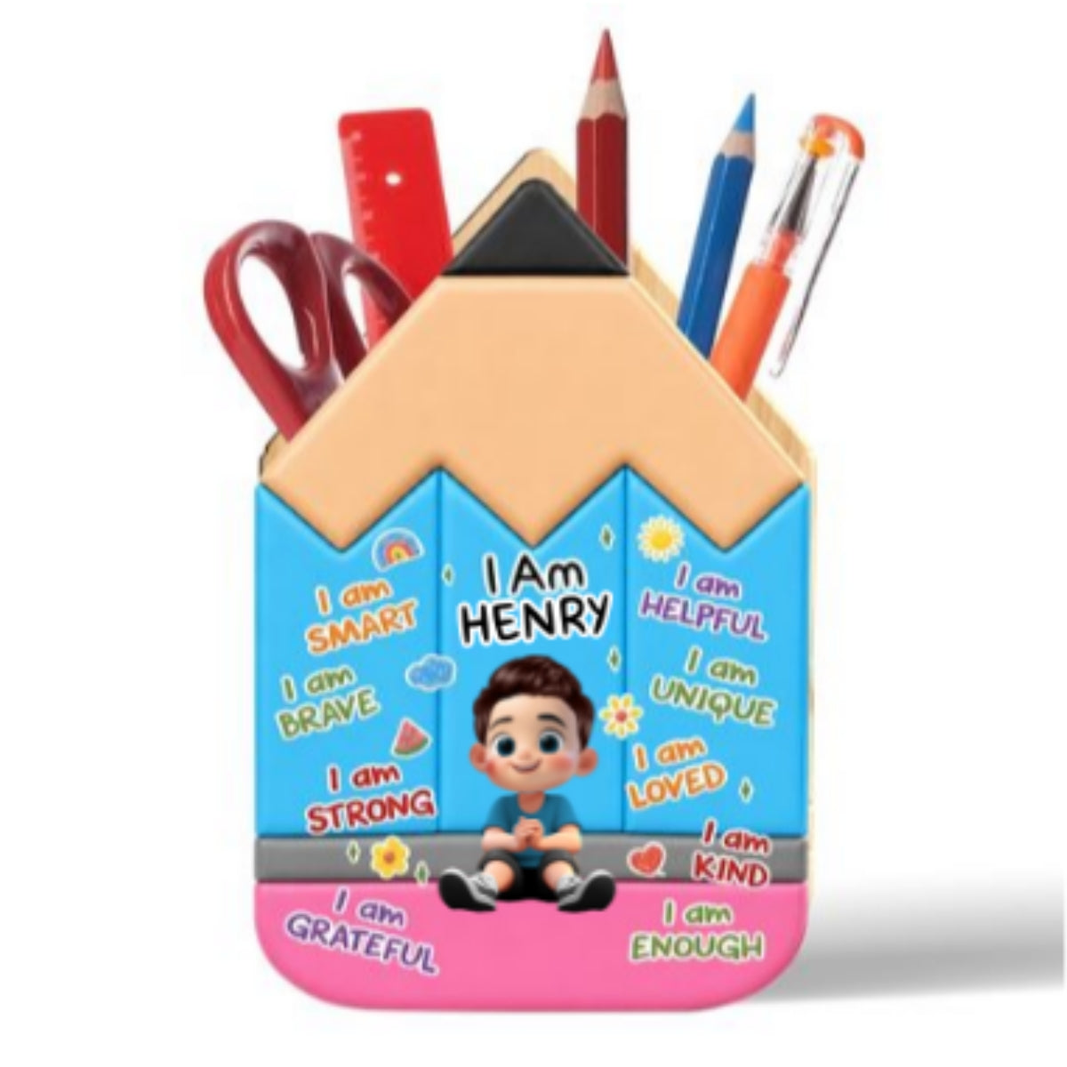 Learning Starts Today Kids - Personalized Pencil Holder - Back To School Gift For Kids