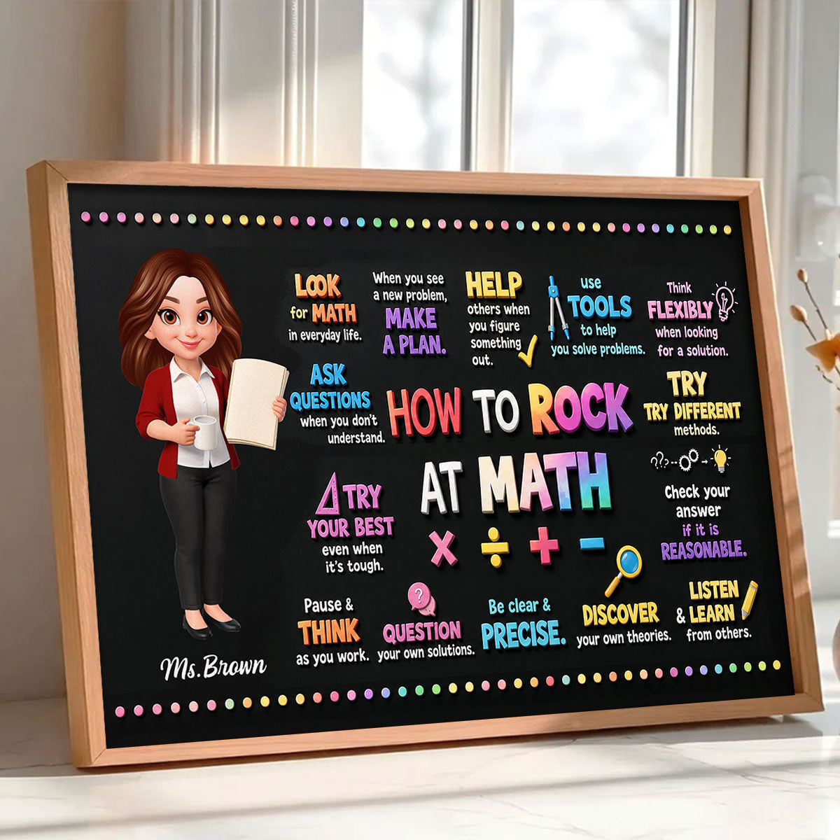 How To Rock At Match Classroom - Personalized Poster - Back To School Gift For Teachers, Classroom Decors