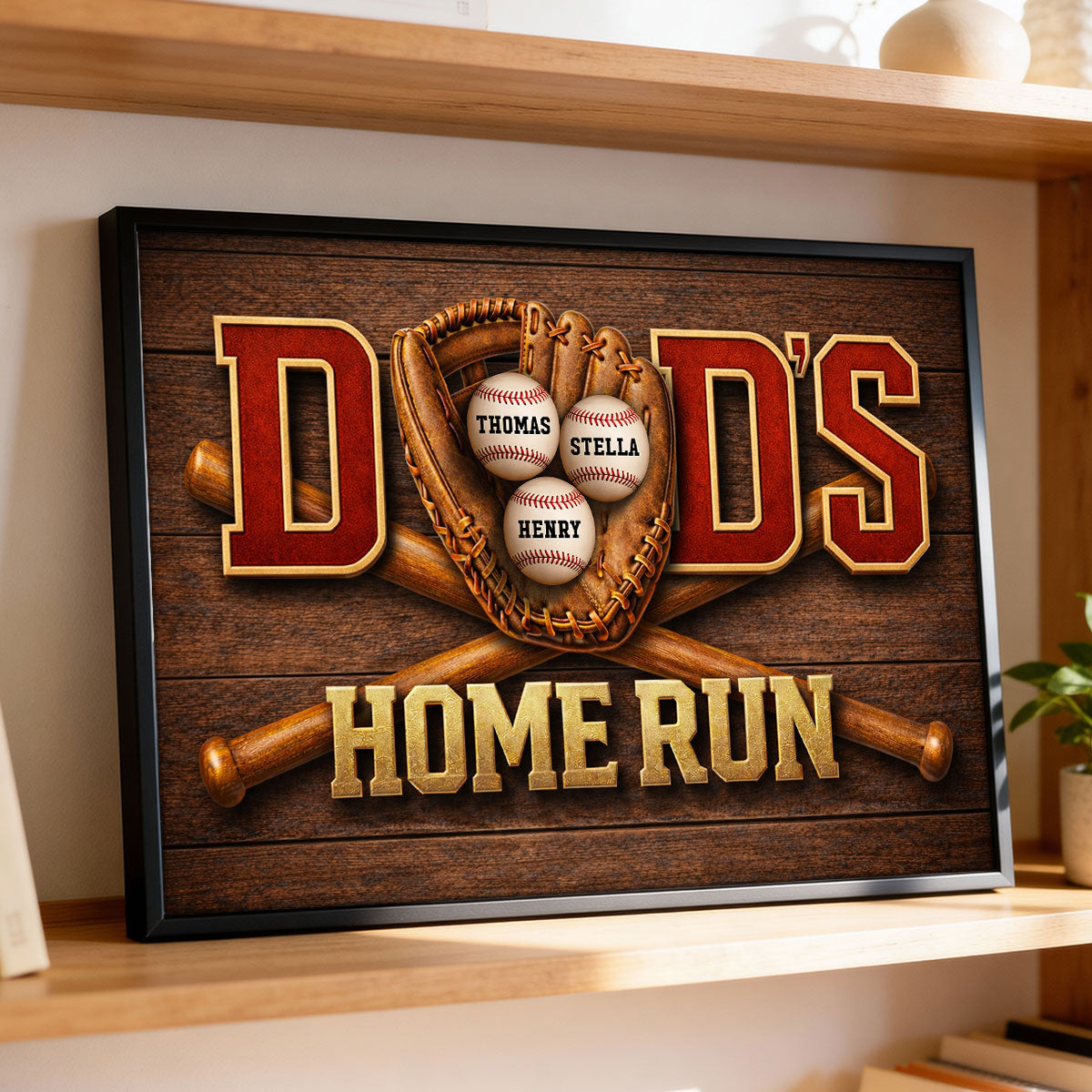 Baseball Dad Home Run - Personalized Poster - Father's Day Gift For Dad