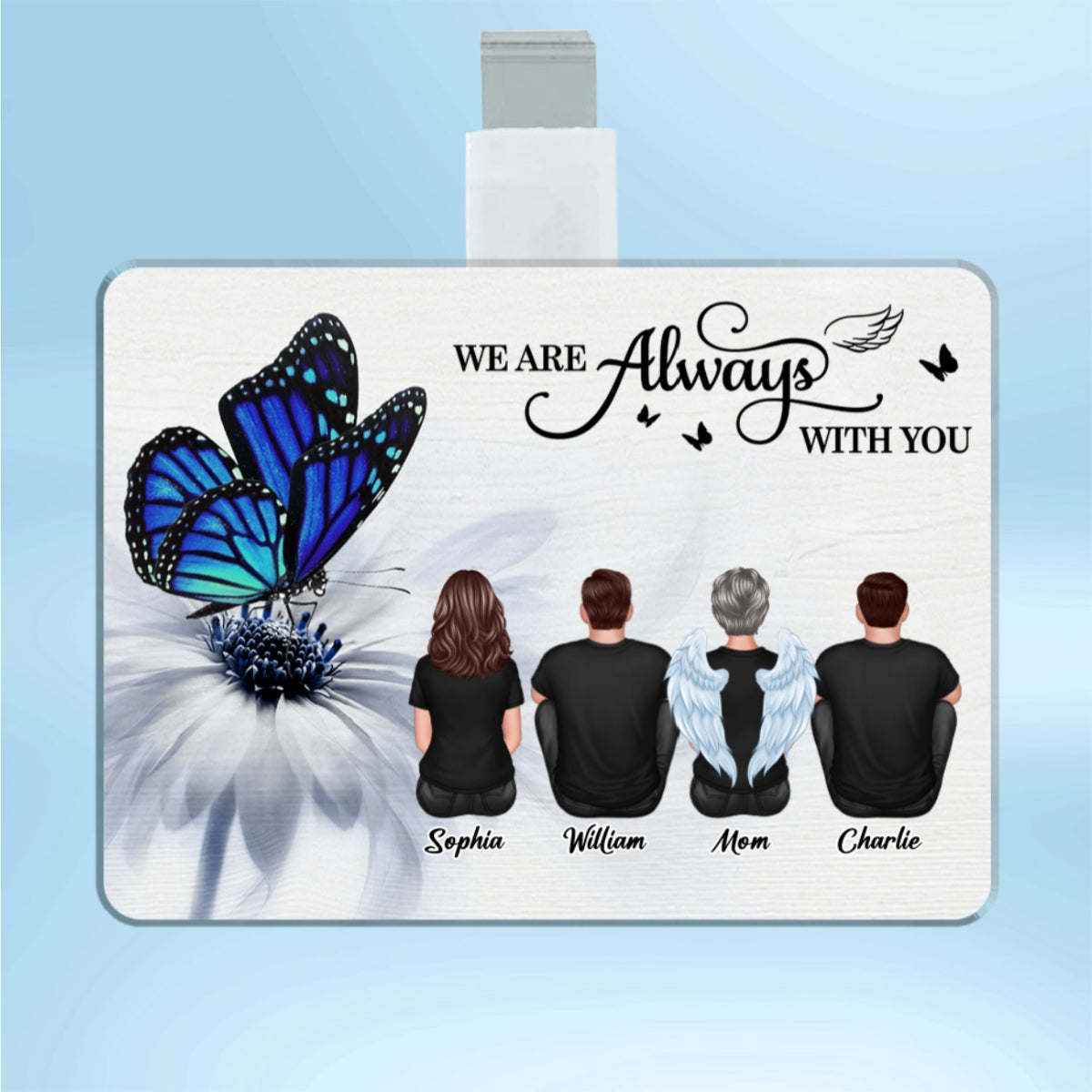 Butterfly I Am Always With You Memorial - Personalized Car Visor - Memorial, Remembrance, Sympathy Gift