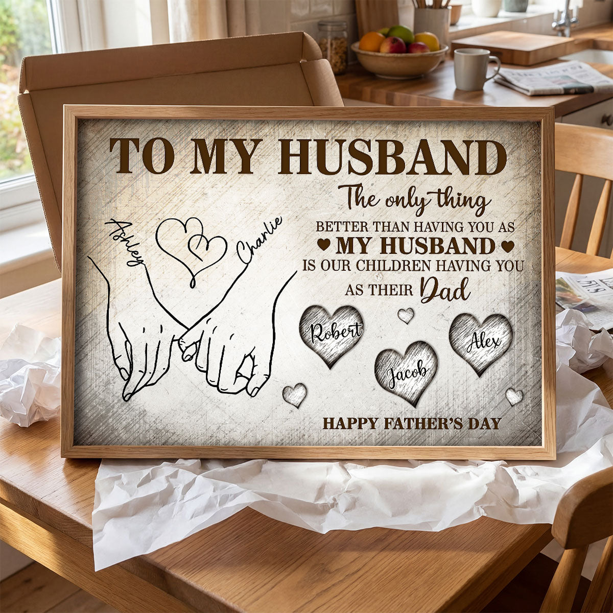 To My Husband The Only Thing - Personalized Poster - Father's Day Gift For Husband, Dad