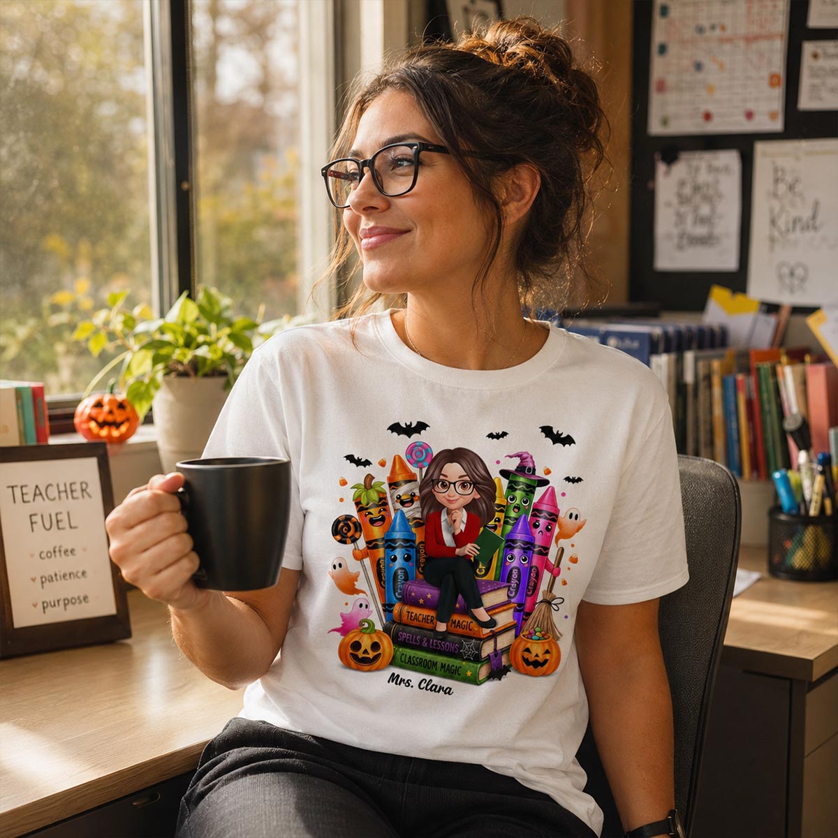 Teacher Halloween Crayon Crew - Personalized Shirt