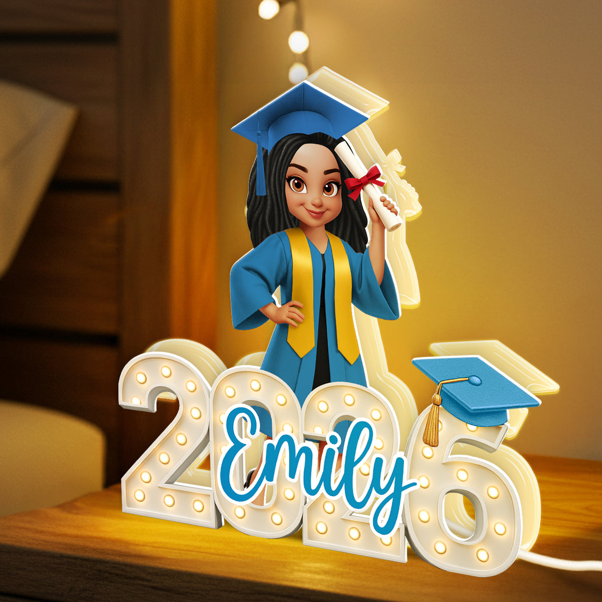 Class of 2026 Graduation Marque Pattern - Personalized Light Box - Gift for Seniors, Daughter, Son, Grandkids