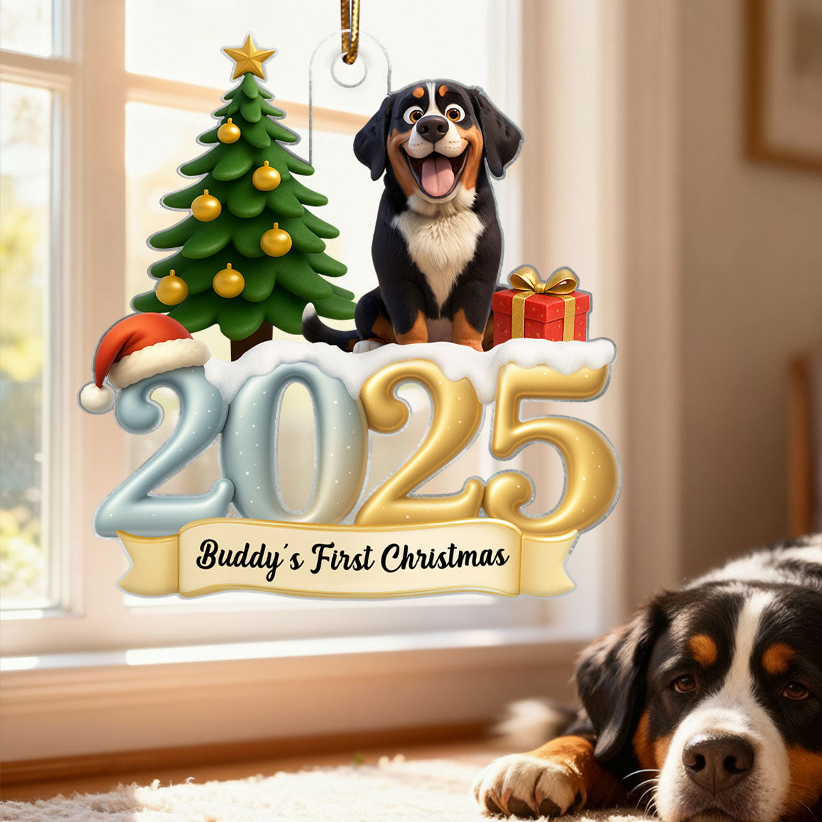 First Christmas In Our Forever Family - Personalized Acrylic Ornament - Unique Christmas Gift For Dog Lovers