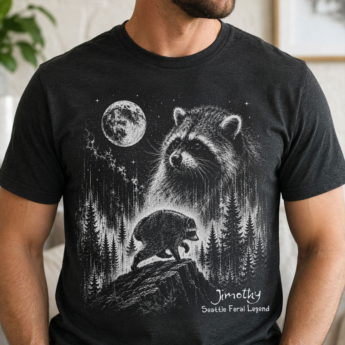 Trending Viral Retro Vintage Jimothy Raccoon Shirt - Trending 2026 Seattle Feral Legend Shirt