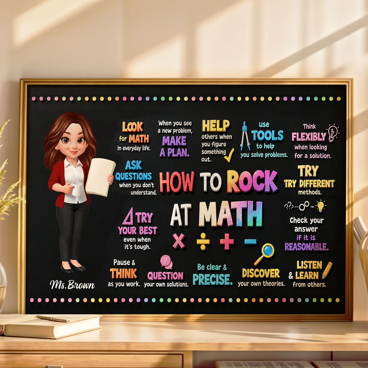 How To Rock At Match Classroom - Personalized Poster - Back To School Gift For Teachers, Classroom Decors