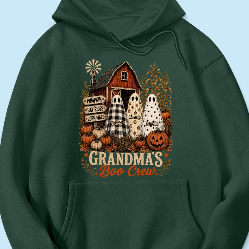 Grandma's Boo Crew Pumpkin Patch - Personalized Shirt - Halloween Shirt for Grandma