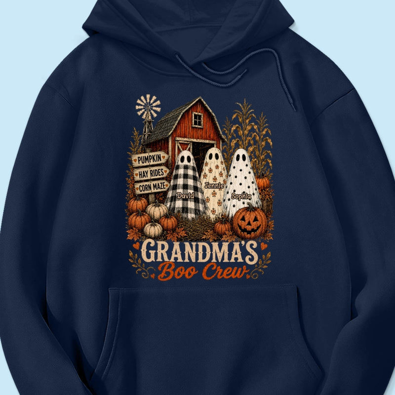 Grandma's Boo Crew Pumpkin Patch - Personalized Shirt - Halloween Shirt for Grandma