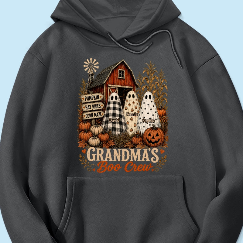 Grandma's Boo Crew Pumpkin Patch - Personalized Shirt - Halloween Shirt for Grandma