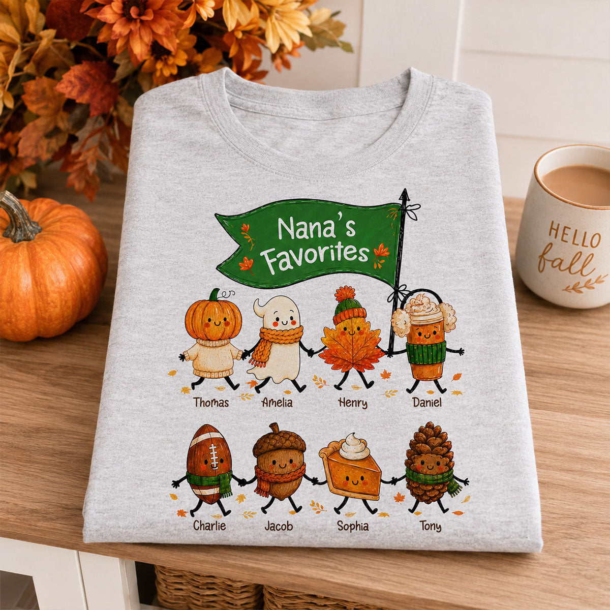 On-trend Fall Season Funny Kids - Personalized Shirt - Gift For Grandmas, Moms