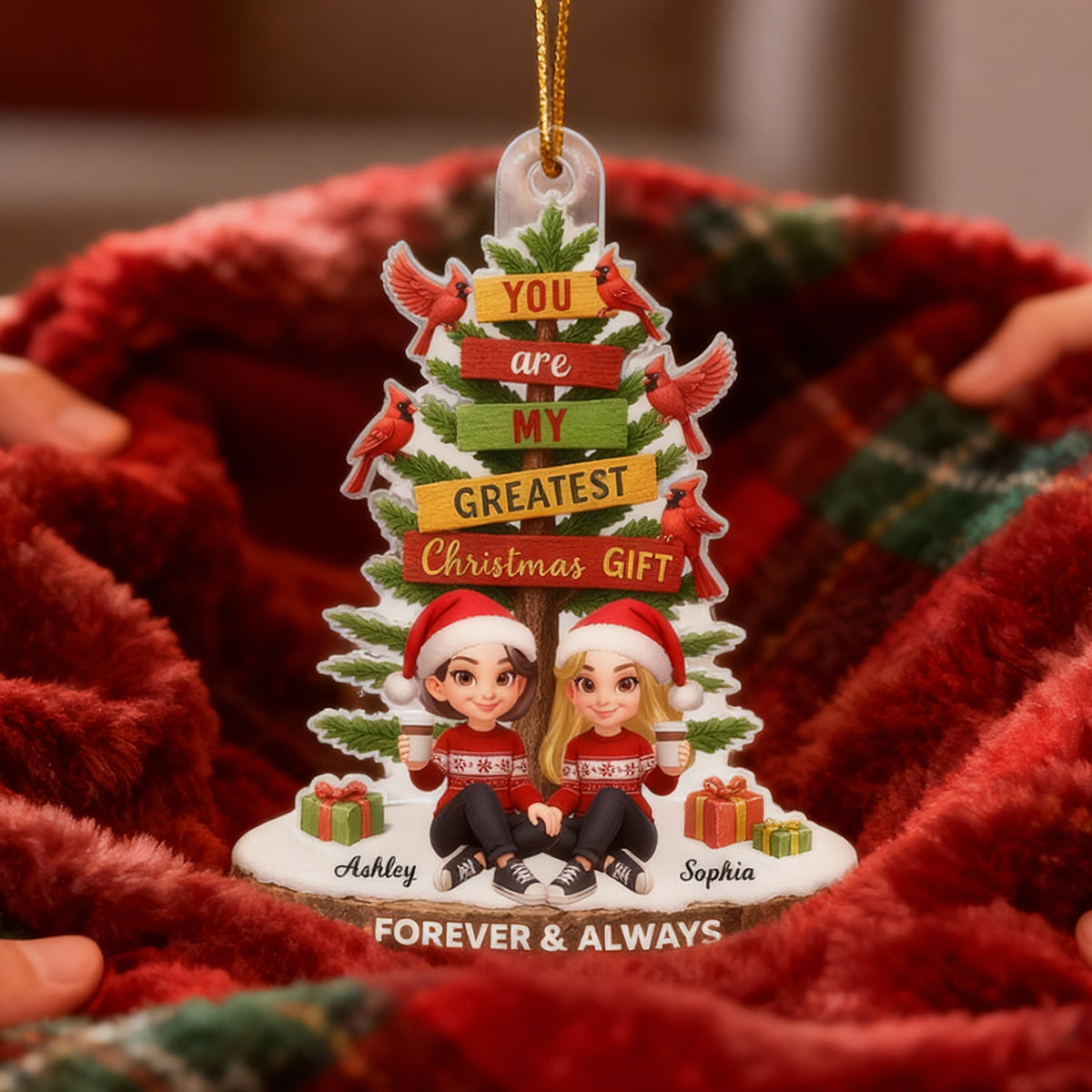 You Are My Greatest Christmas Gift - Personalized Acrylic Orament - Christmas Gift for Couple