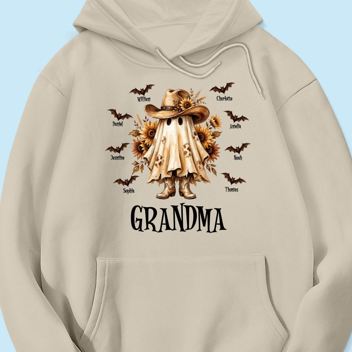 Western Cowgirl Boo Grandma Fall Season Halloween - Personalized Shirt - Halloween Gift For Grandma