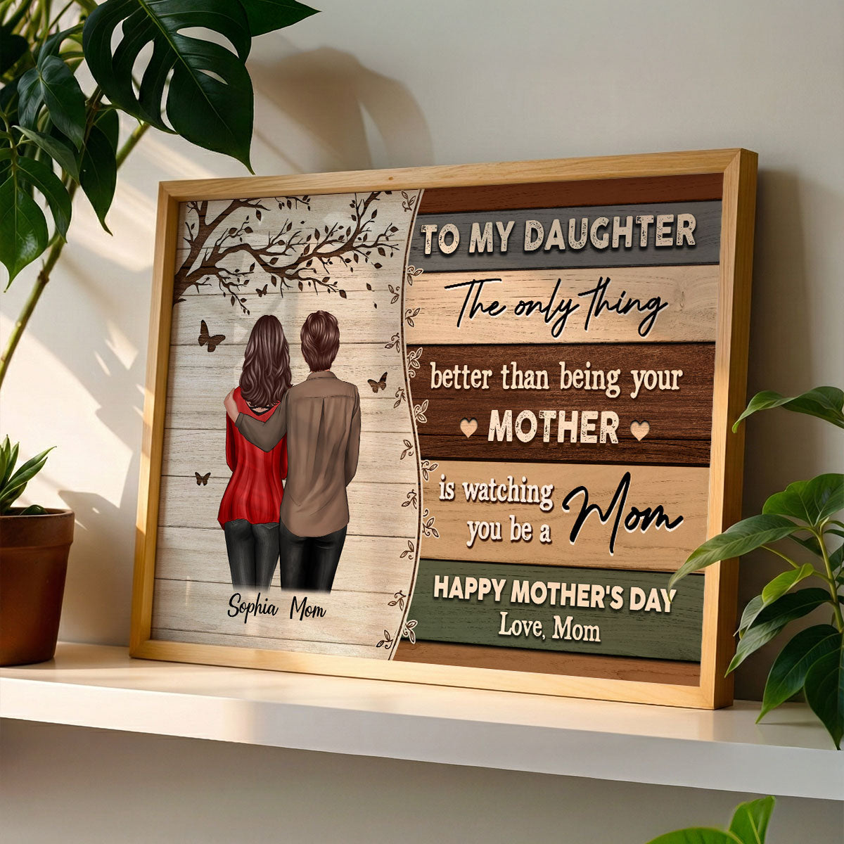 Vintage To My Daughter From Mom Happy Mother's Day - Personalized Poster - Heartfelt Mother's Day Gift For Daughter