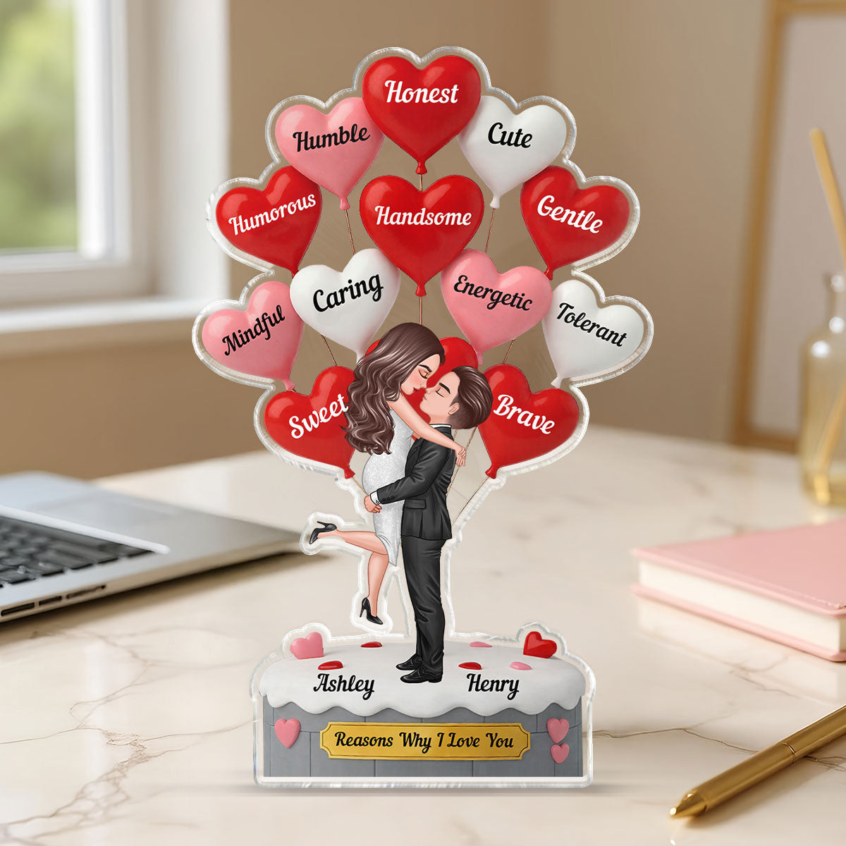 Reason Why I Love You Romantic Couple - Personalized Acrylic Block Plaque - Valentine's Gift For Him, For Her