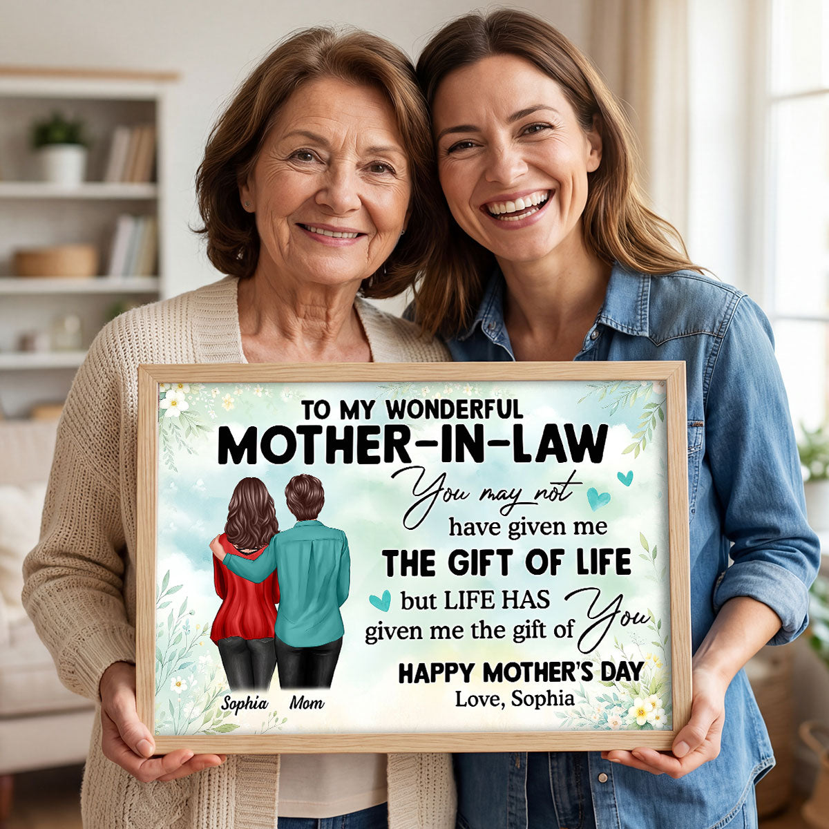 To My Mother-In-Law Happy Mother's Day - Personalized Poster - Heartwarming Mother's Day Gift For Mother-In-Law