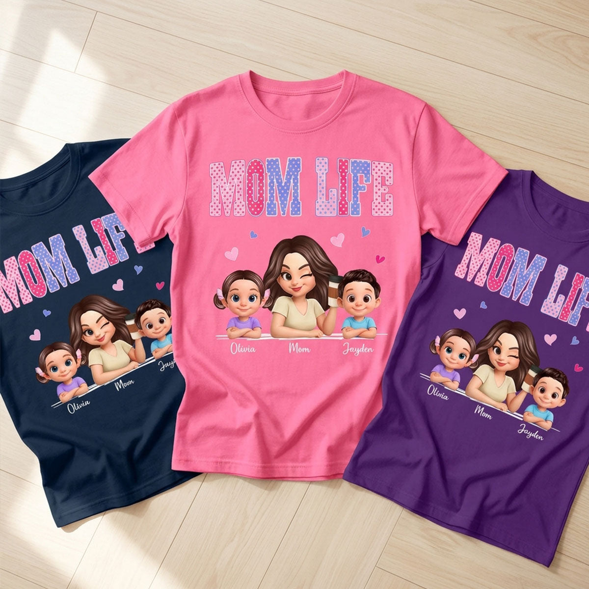 Trending 2026 Polka Dot Pattern Spring Summer Vibe Mom Life - Personalized Shirt - Gift For Mom