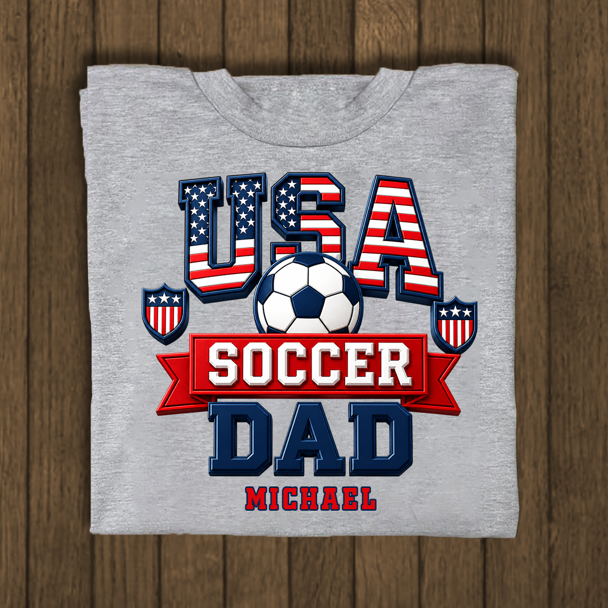 USA Soccer Dad - Personalized Shirt - Gift For Soccer Dad