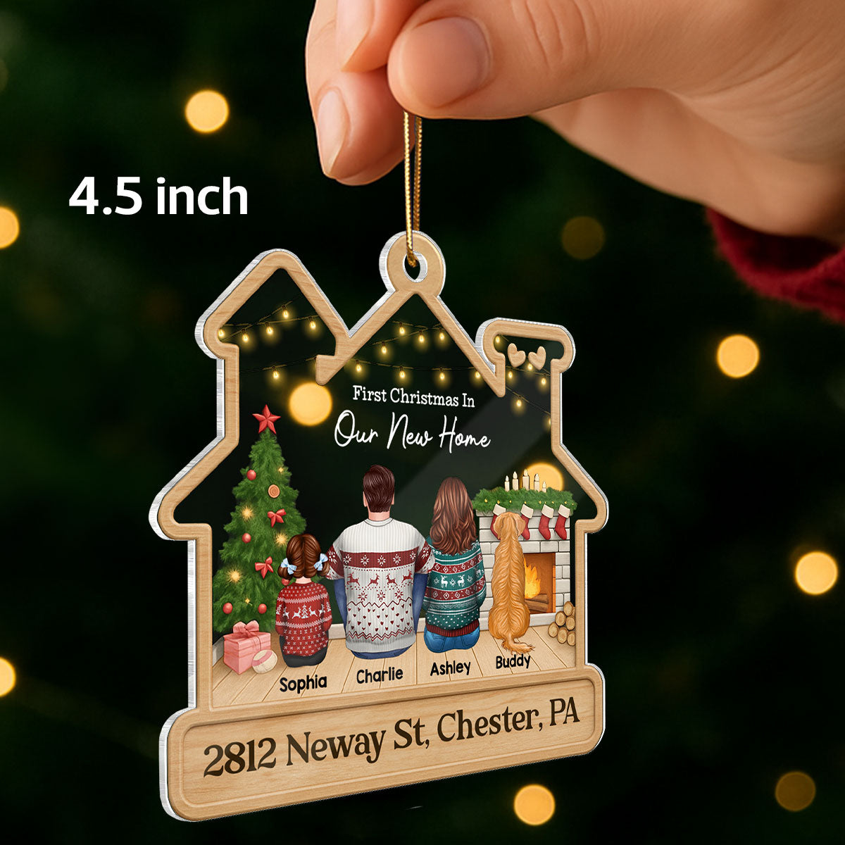 First Christmas In Our New Home 2025 - Personalized Acrylic Ornament - Unique Christmas Gift For Family
