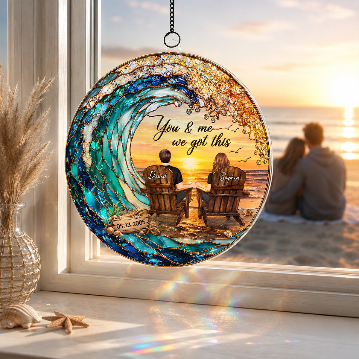 Couple We Got This - Personalized Suncatcher - Heartfelt Anniversary Gift for Her, for Him