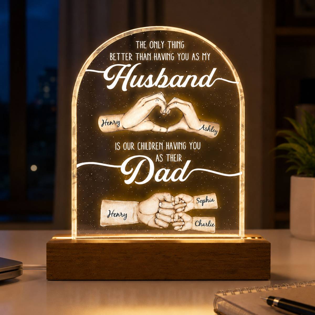 The Only Thing Better Than Having You As Husband - Personalized Acrylic Block LED Night Light - Father's Day Gift For Husband, Dad