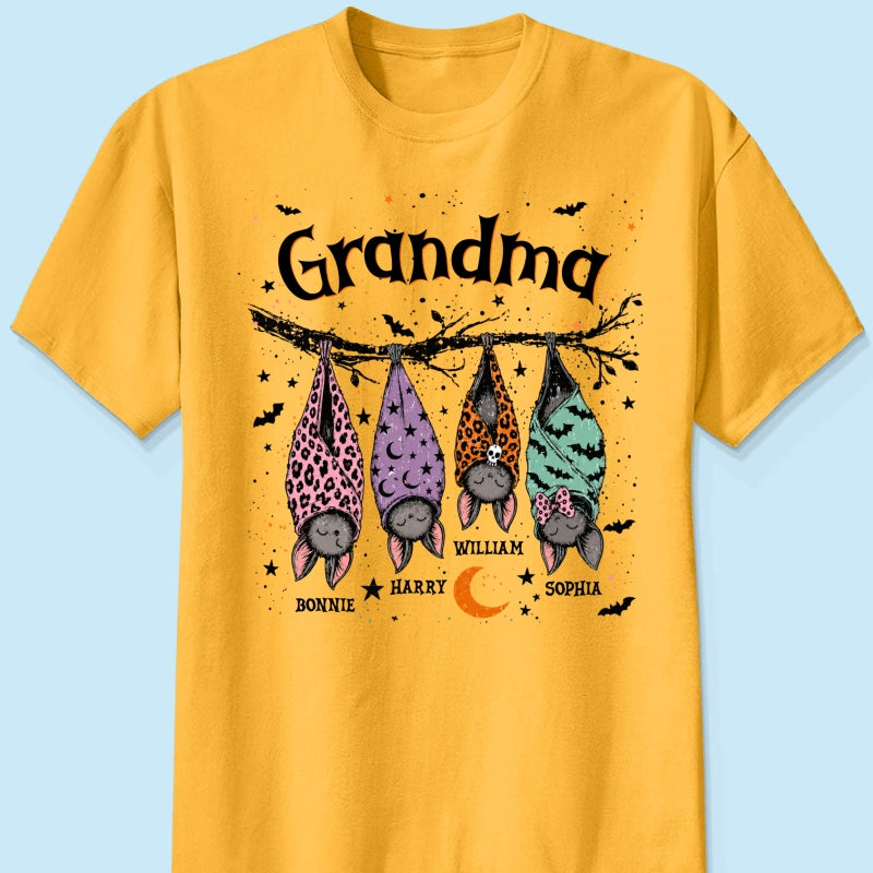 Grandma’s Little Bat Crew – Personalized Shirt – Cute Halloween Gift For Grandma