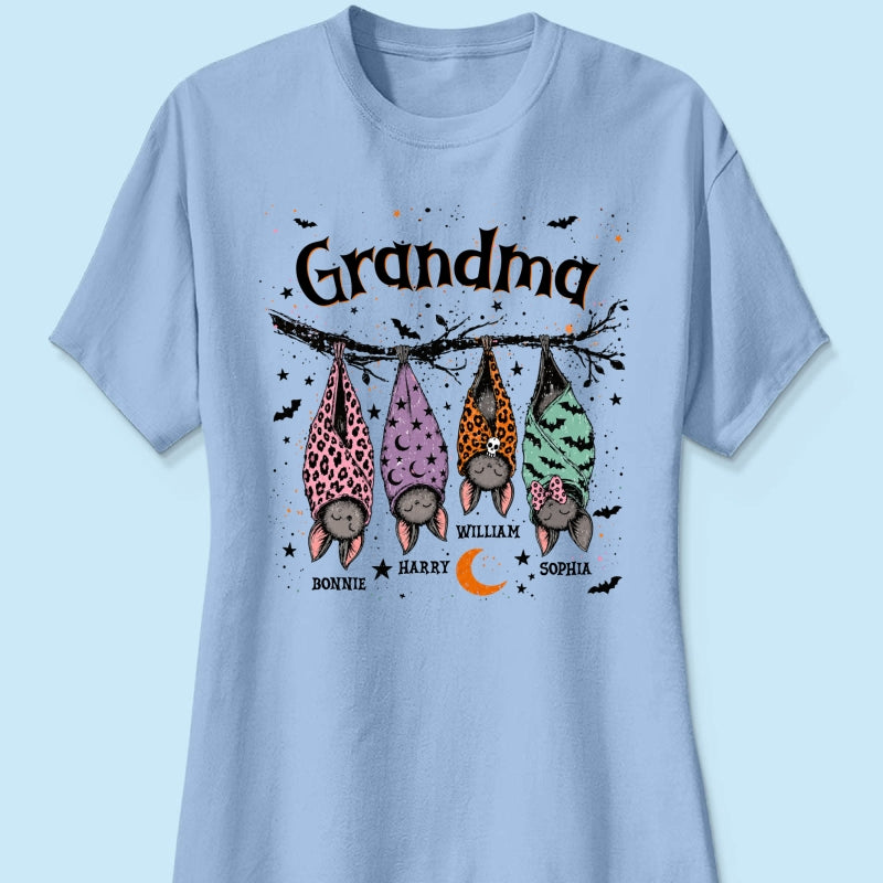 Grandma’s Little Bat Crew – Personalized Shirt – Cute Halloween Gift For Grandma