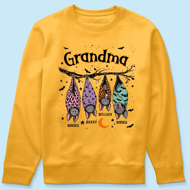 Grandma’s Little Bat Crew – Personalized Shirt – Cute Halloween Gift For Grandma