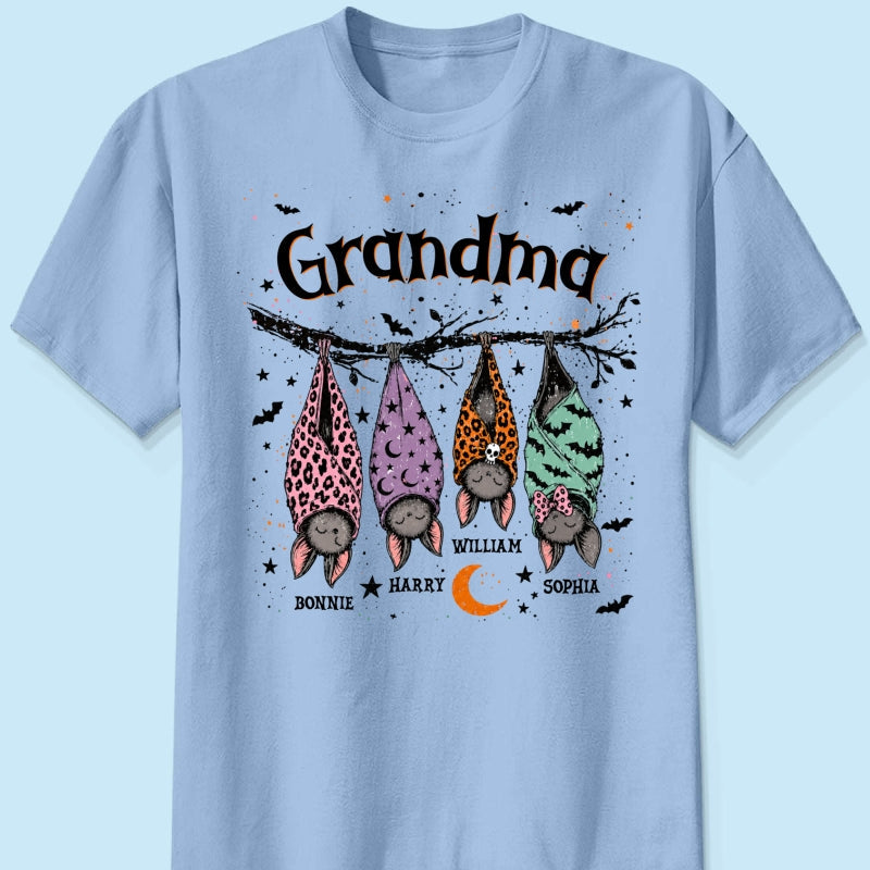 Grandma’s Little Bat Crew – Personalized Shirt – Cute Halloween Gift For Grandma