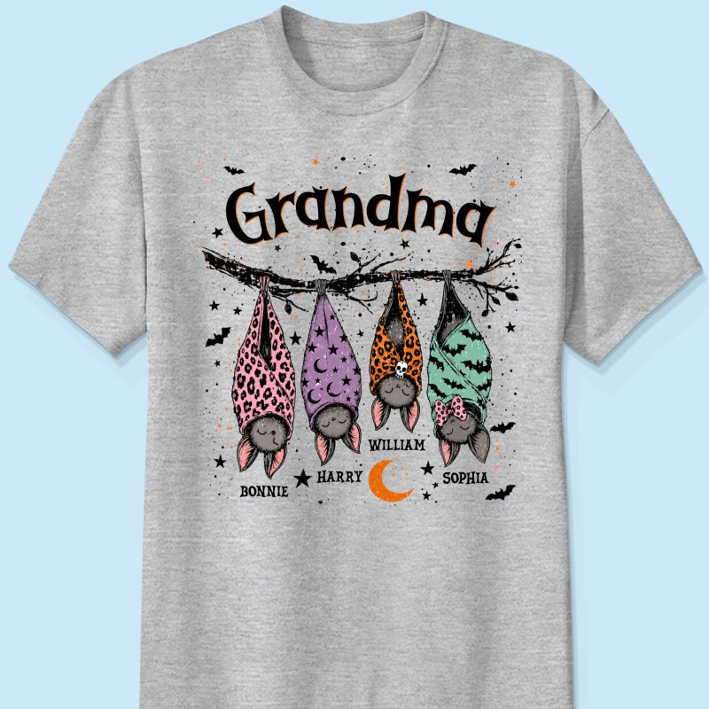 Grandma’s Little Bat Crew – Personalized Shirt – Cute Halloween Gift For Grandma