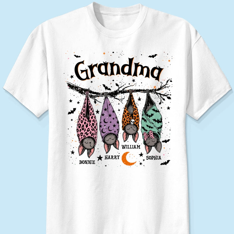 Grandma’s Little Bat Crew – Personalized Shirt – Cute Halloween Gift For Grandma