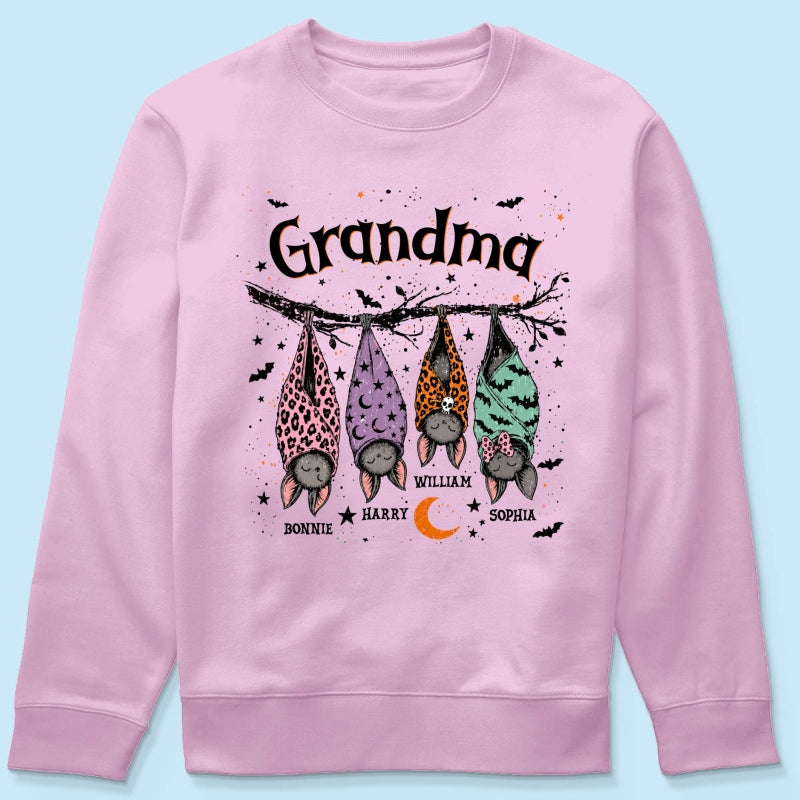 Grandma’s Little Bat Crew – Personalized Shirt – Cute Halloween Gift For Grandma