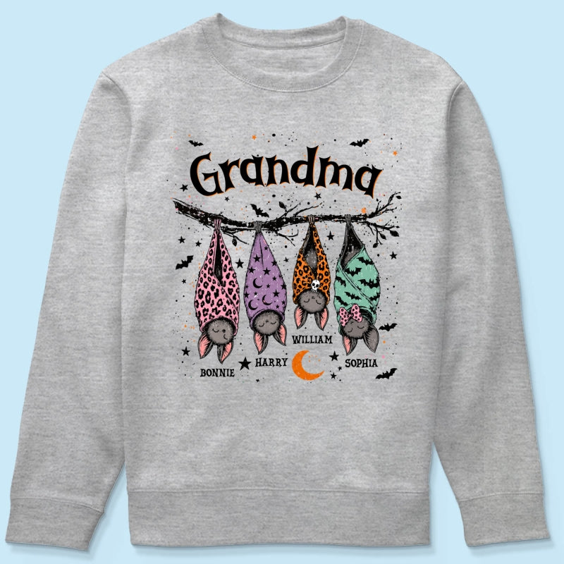 Grandma’s Little Bat Crew – Personalized Shirt – Cute Halloween Gift For Grandma
